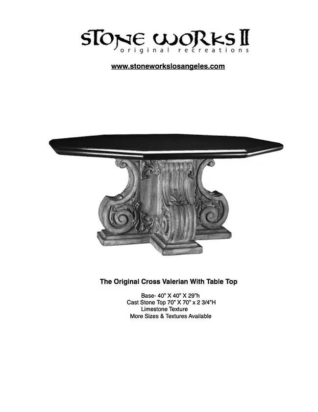 Original Cross Valerian Table Base