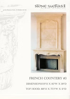 French Country #3 Mantel W/O Hood