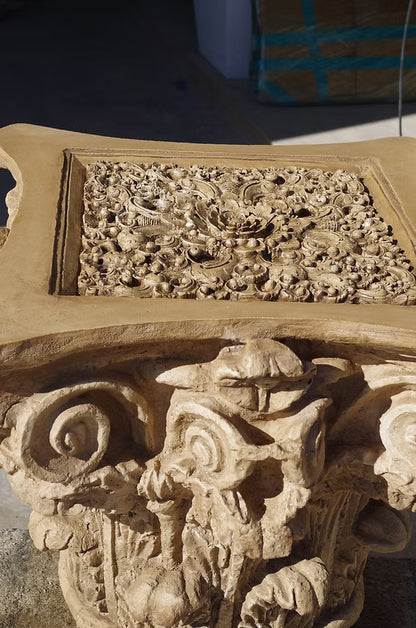 Greek Corinthian with Rose Plaque Inlay